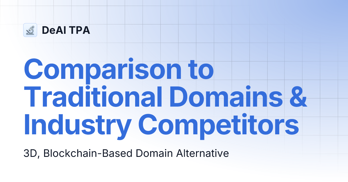 Comparison to Traditional Domains & Industry Competitors | DeAI TPA